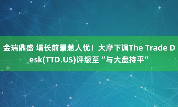 金瑞鼎盛 增长前景惹人忧！大摩下调The Trade Desk(TTD.US)评级至“与大盘持平”
