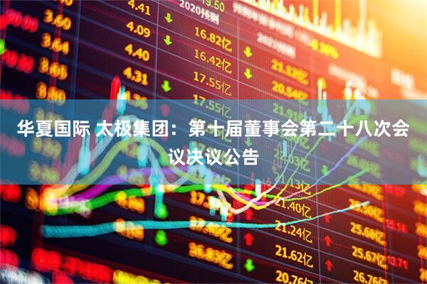 华夏国际 太极集团：第十届董事会第二十八次会议决议公告